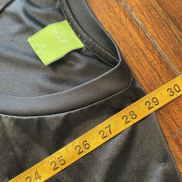 HUF Shirt Mens XL Black Mesh Jersey V-Neck Mercedes Car Graphic 20th Anniversary - Picture 8 of 9